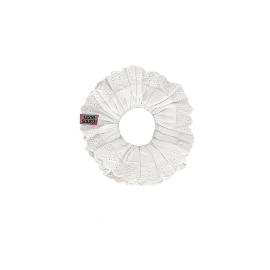 White lace hair scrunchie